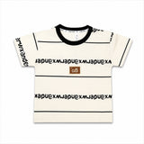 Boys Alphabet Print Graphic T-Shirt Black Offwhite