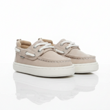 Boys Classic Brown Loafer Style Canvas Shoes