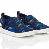 Dino Blue Printed Running Canvas Strap Sandals