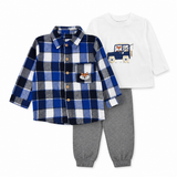Kids Exclusive 3Pc Suit Shirt With Tshirt & Trouser Set 16829