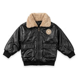 Leather Black Baby Boy Jacket 18M-6Y
