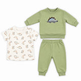 Green Dino Baby Boy Suit T-Shirt Sweatshirt Trouser