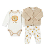 Wool Baby Boy Suit Sweater Bodysuit Trouser Set 0-9M