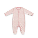 Heart Print Baby Girl Romper Baby Pink 0-9 Months