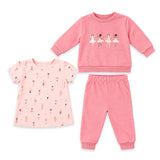 Dancing Girls Baby Girl Suit Sweatshirt Tshirt With Trouser Set 3-24 Months