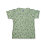 Boys Green Jungle Print T-Shirt