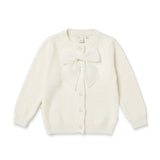 Woolen White Glittered Girl Sweater Front Open 3-7 Years
