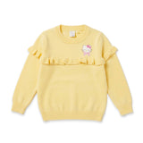 Woolen Yellow Kitty Girl Sweater 3-7 Years