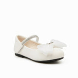 Girls Pumps Shoes Glossy White Mary Jane