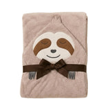 Hooded Baby Character Bath Towel Light Brown