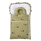 Infants Basics Carry Nest Olive Drab Tractor Trail with Head Pillow