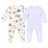 Cotton Dino Pack of Two Rompers Set Kids Designer Dresses 0-9 Months