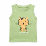 Kids Graphic Sando Shirt Green Little Tiger