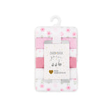 Pack of 12 Baby Washcloths Face Towels Pink White Flowers