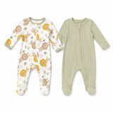 Pack of Two Full Cotton Rompers Roar