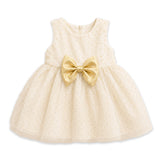 Party Wear Girls Frock Gold Glittered