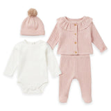 Baby Girl Suits Set Shirt Bodysuit Cap & Trouser