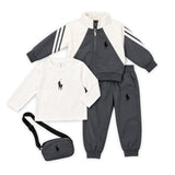 Polo Ralph Toddler Boy Suits Jacket T-Shirt Pants Bag Set 2-5Y