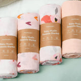 Infant Comfortable Muslin Newborn Blanket Towel And Bamboo Fiber Baby Blanket & Wrap Sheet (Assorted Print) 17312