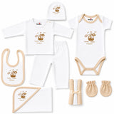 Basics Cotton White Ship 10 Piece Baby Gift Box 0-6 Months