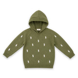 Woolen Green Hooded Baby Boy Sweater